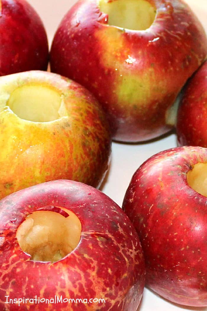 Grandma's Baked Apples - These apples are baked in a sea of cinnamon and brown sugar and are a perfect treat on a cold evening. #inspirationamomma #bakedapples #apples #dessert #appledessert