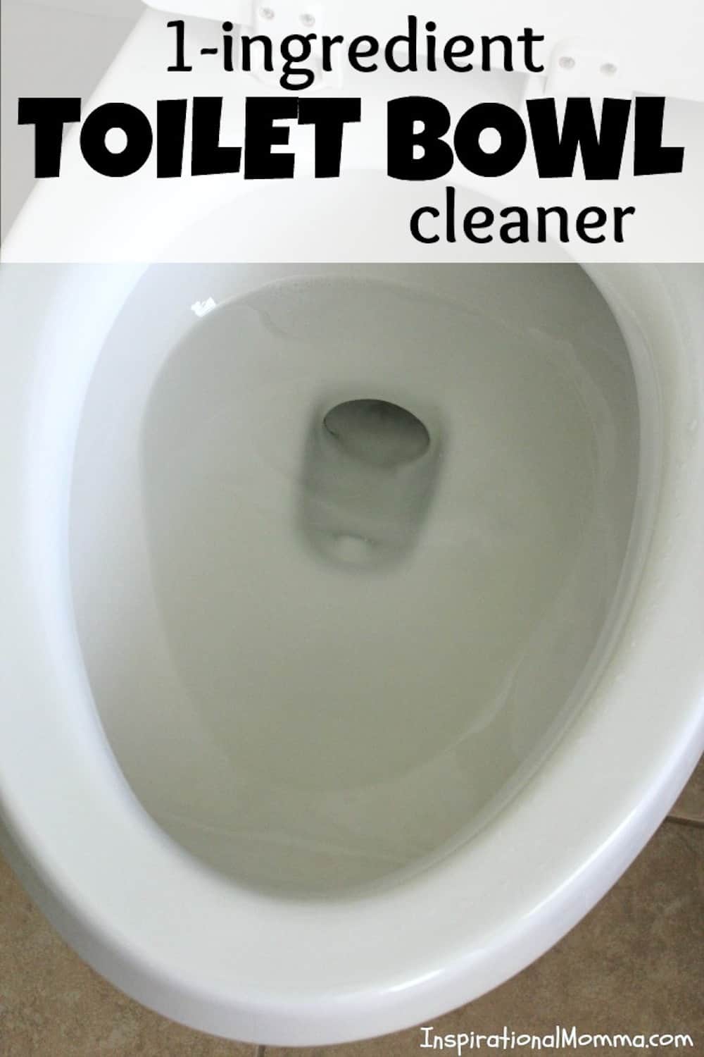 You will be absolutely amazed at this 1-Ingredient Toilet Bowl Cleaner. Let it soak and wipe it away to find a sparkling and clean toilet bowl! #inspirationalmomma #toiletcleaner #diycleaner #toilet #toiletbowlcleaner