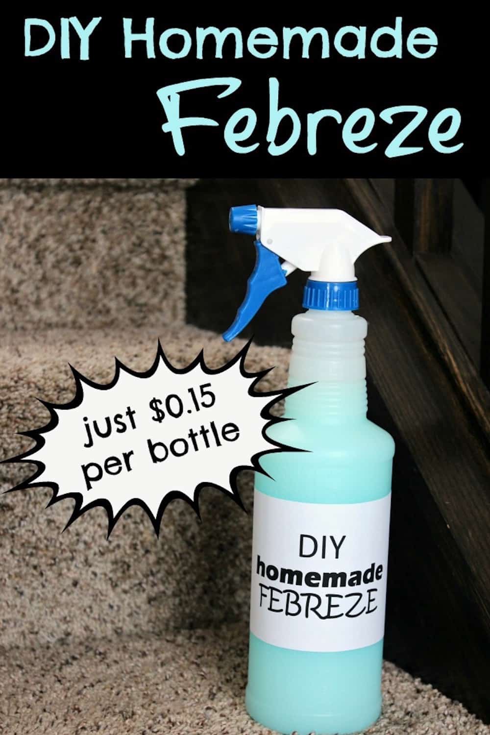 With just 4 ingredients, this DIY Homemade Febreze will keep you on a budget and will leave your home smelling fresh and inviting! #inspirationalmomma #homemadefebreze #febreze #homemade #diy