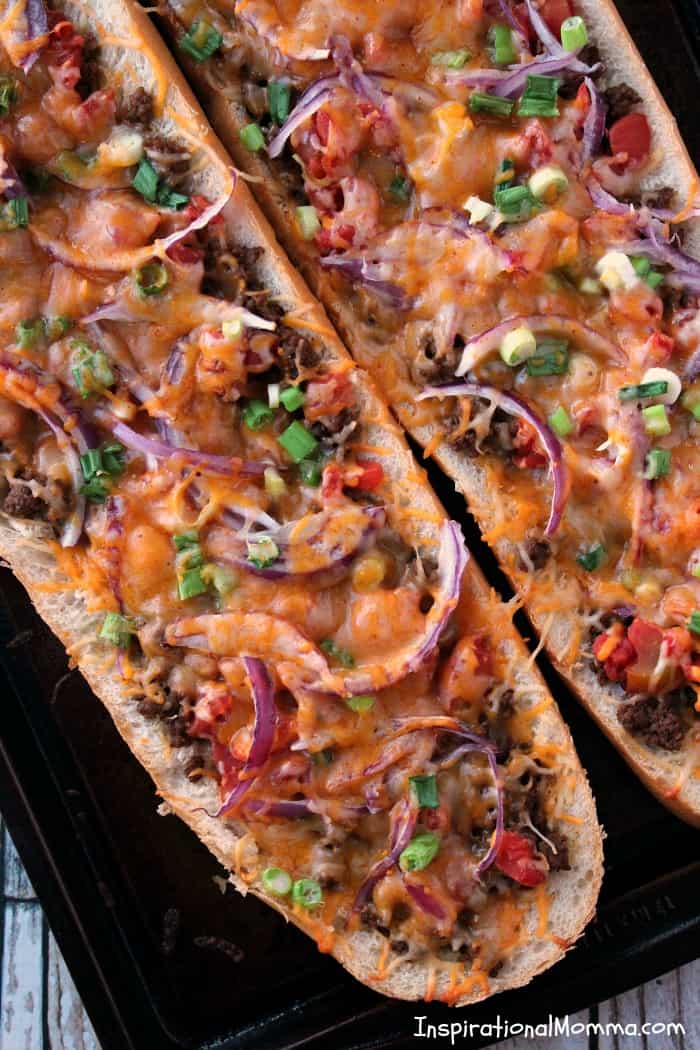 This Fiesta Taco Bread is a perfect choice for Mexican Night! Ready in only 30 minutes, your family will be amazed at just how delicious it is!