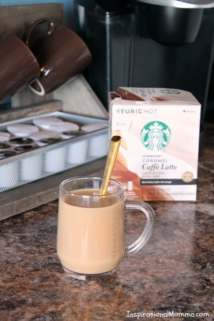 Make your own DIY Mug Rack with K-Cup® Storage! A beautiful addition to your kitchen that serves a great purpose for all of us coffee lovers!