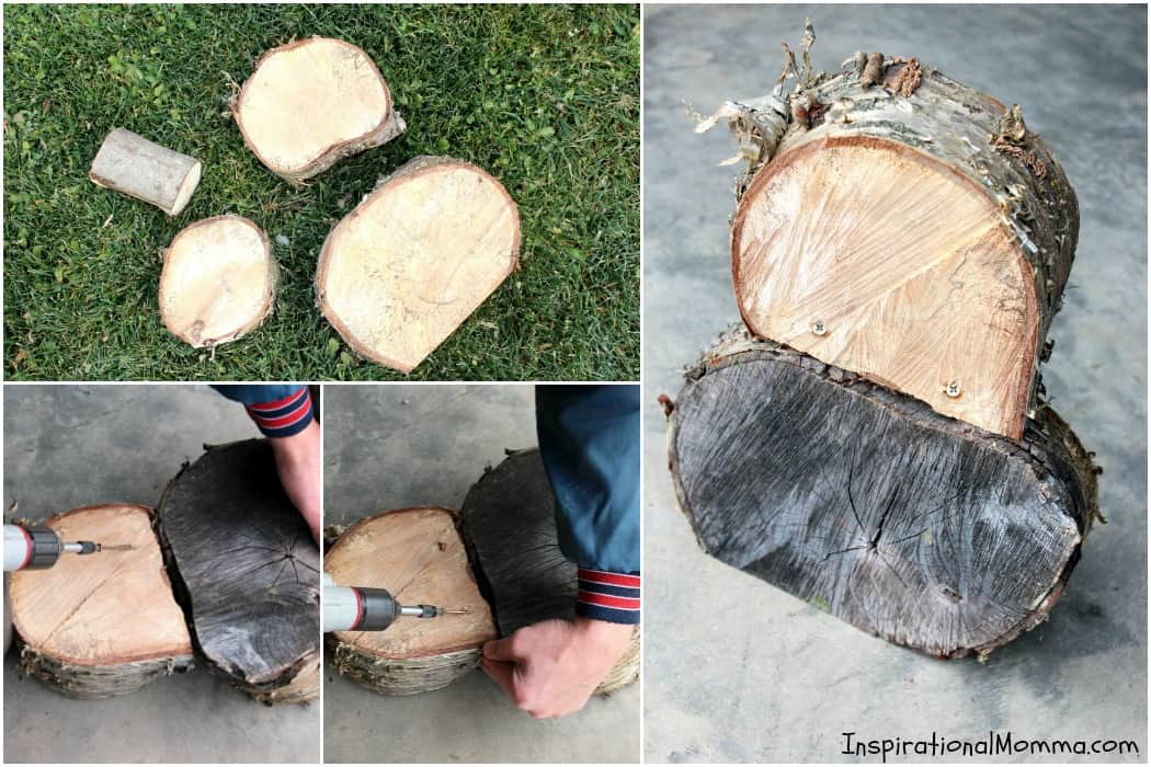 This DIY Log Snowman is so simple to make at a minimal cost. He is quite cute and is sure to create a festive winter wonderland!