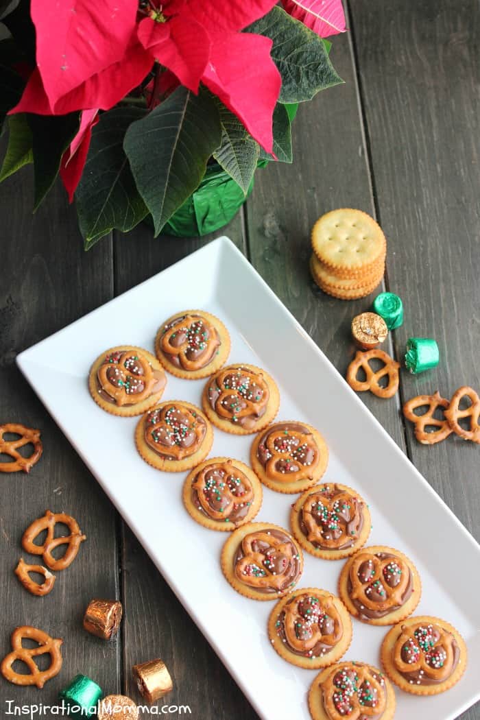 These Chocolate Caramel Pretzel Cracker Bites are sweet, salty, and oh-so-irresistible! They are easy to make and sure to please a crowd!