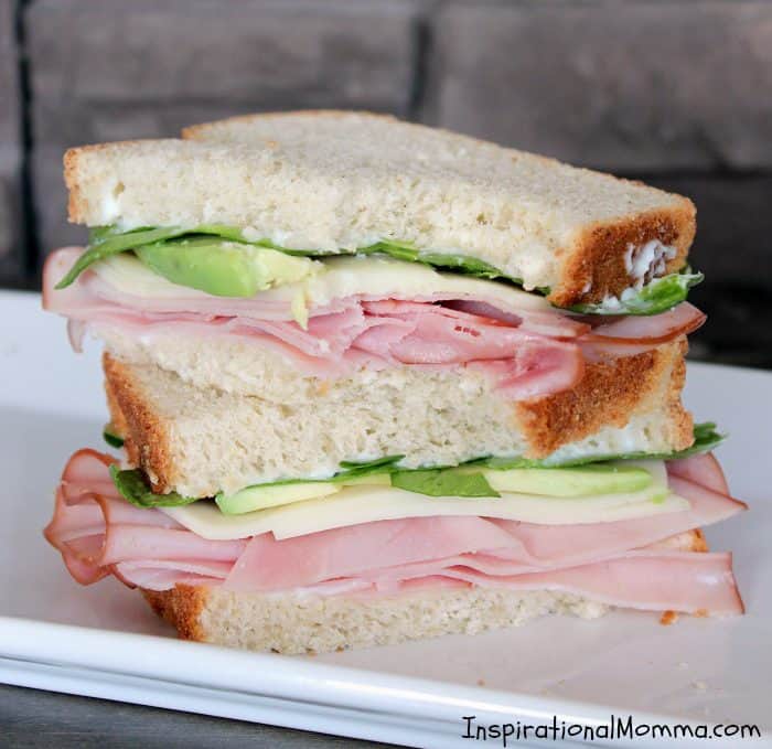 This Fresh Ham, Avocado & Spinach Sandwich is filled with amazing, crisp flavors! A delicious meal on-the-go that you will fall in love with!