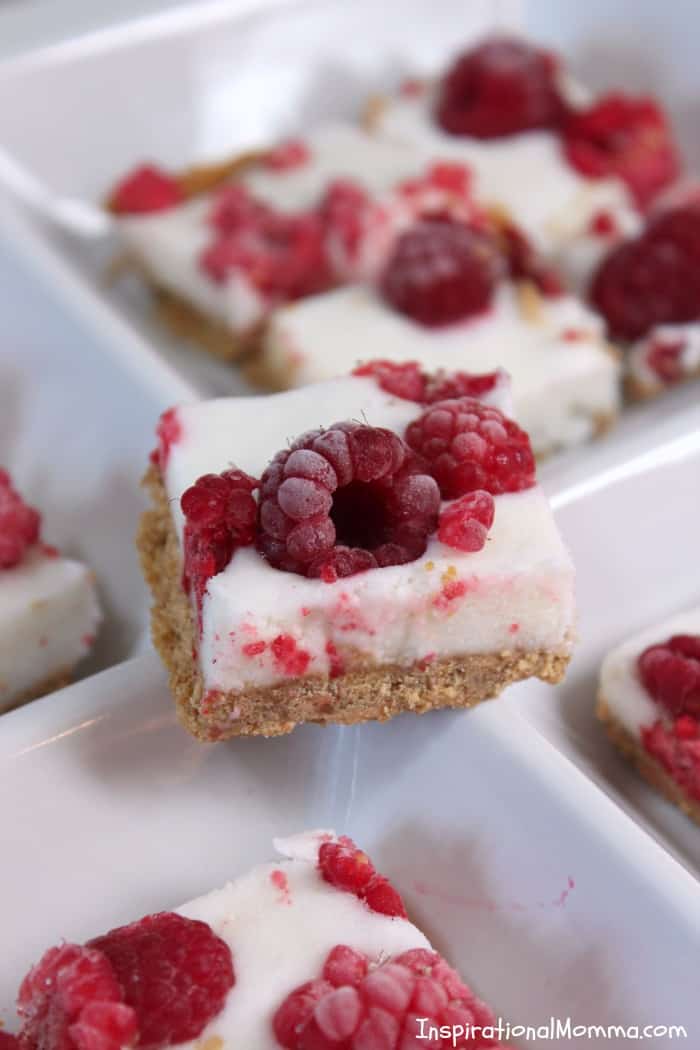 Frozen Raspberry Yogurt Bites are a cool, sweet treat that are easy to make and absolutely delicious! Made with 5 healthy ingredients, it will quickly become a favorite!