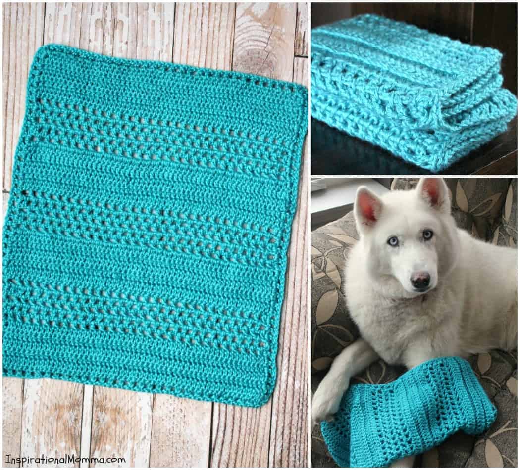 This soft and snuggly Hugs & Kisses Crochet Baby Blanket is a perfect size to take everywhere. Your little one will fall in love and never let it go!