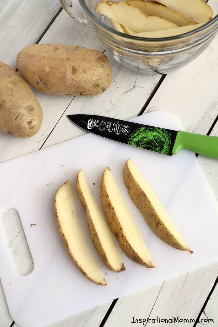 Air Fryer Potato Wedges are a perfect side dish to any meal. Simple to make and easy to enjoy, Air Fryer Potato Wedges will become a family favorite! #InspirationalMomma #airfryerpotatowedges #airfryer #potatowedges #sidedish #potatoes #recipe #recipes #appetizers #appetizer
