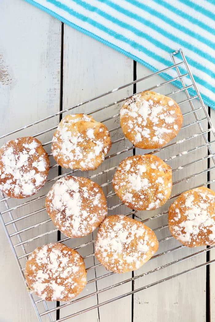 Air Fryer Fried Chewy Chocolate Chip Cookies are a sweet, delicous reason to love your air fryer. Crispy on the outside, warm and chewy on the inside. #inspirationalmomma #airfryer #chewychocolatechipcookies #chocolatechips #cookies #fried #dessert #desserts #recipe