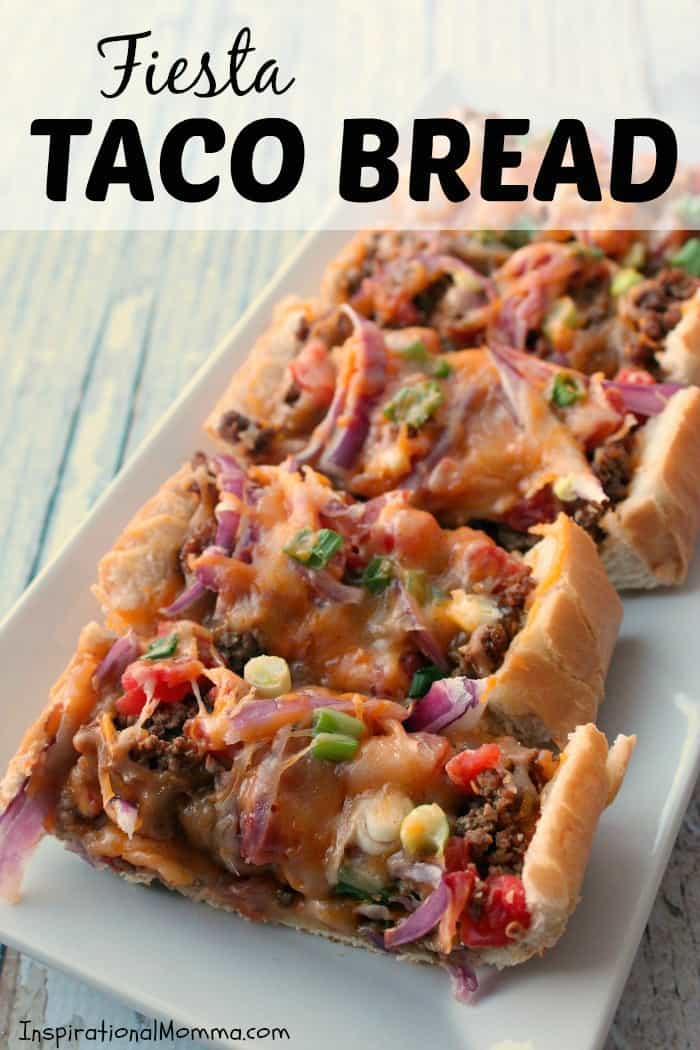 This Fiesta Taco Bread is a perfect choice for Mexican Night! Ready in only 30 minutes, your family will be amazed at just how delicious it is!