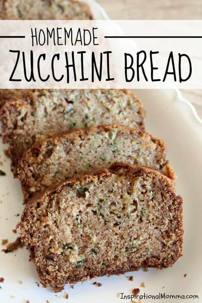 This Homemade Zucchini Bread is a family recipe that has been passed down for generations! Sweet, moist, and delicious, it will quickly become your favorite!