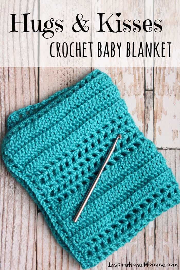 This soft and snuggly Hugs & Kisses Crochet Baby Blanket is a perfect size to take everywhere. Your little one will fall in love and never let it go!