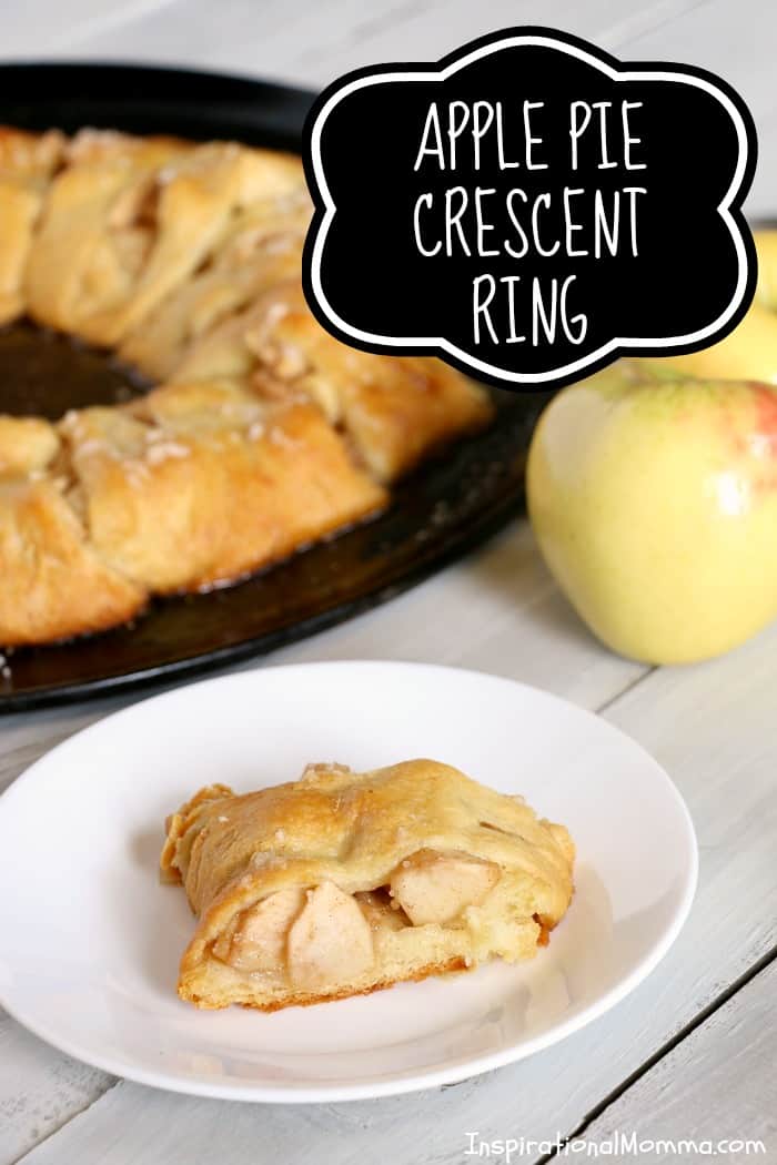 This Apple Pie Crescent Ring is packed with sweet flavors of a traditional apple pie and wrapped in a light, golden crust!