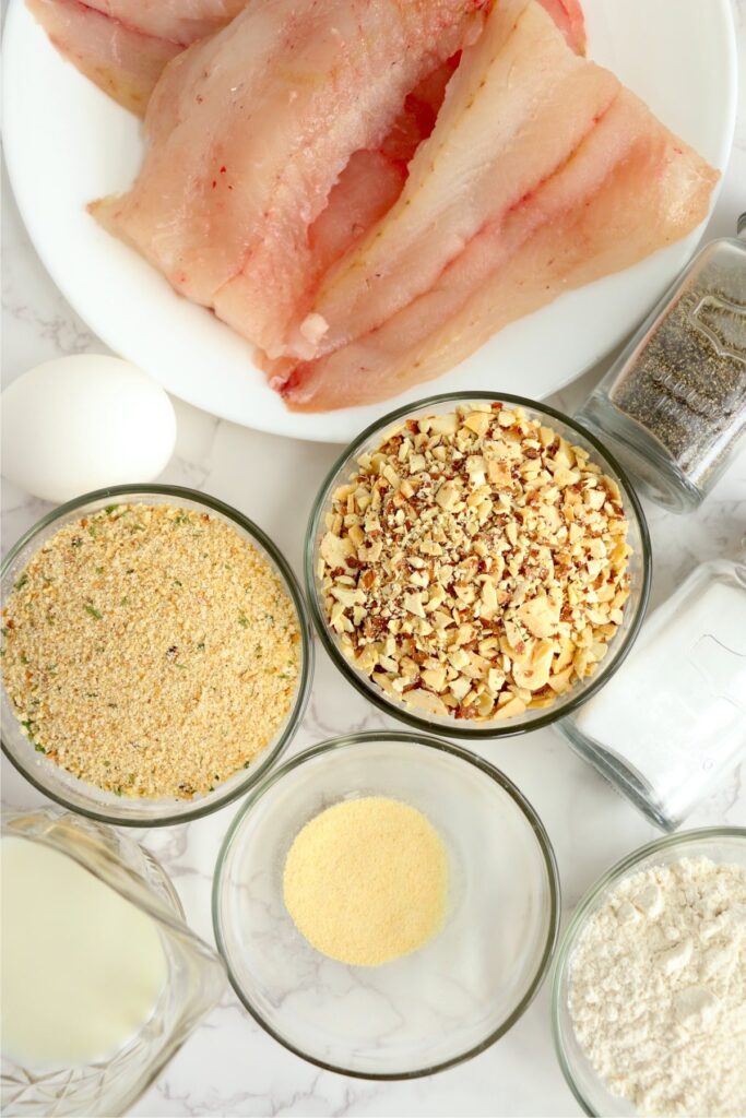 Overhead shot of ingredients on table